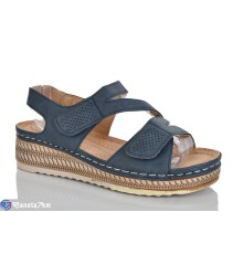 Босоніжки жіночі на літо (8 пар р.37-42) синій  "ZORINA"