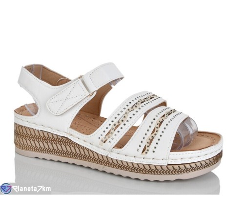 Босоніжки жіночі на літо (8 пар р.37-42) білий  "ZORINA"