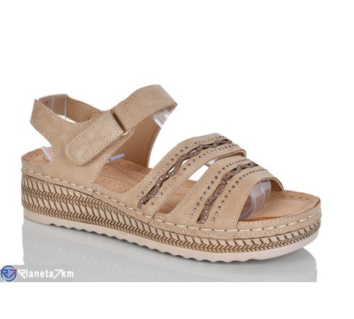 Босоніжки жіночі на літо (8 пар р.37-42) коричневий  "ZORINA"