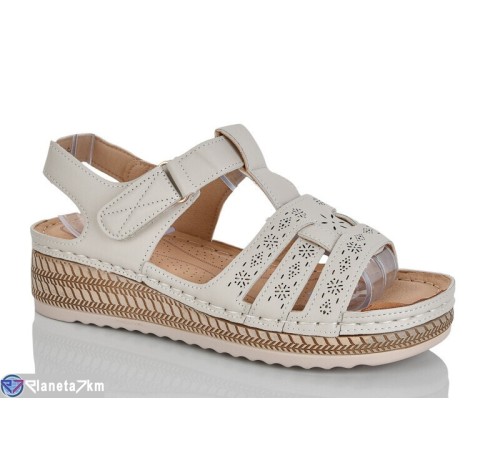 Босоніжки жіночі на літо (8 пар р.37-42) бежевий  "ZORINA"