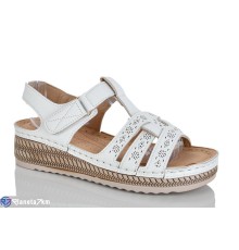 Босоніжки жіночі на літо (8 пар р.37-42) білий  "ZORINA"