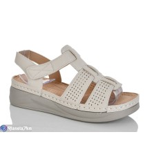 Босоніжки жіночі на літо (8 пар р.37-42) бежевий  "ZORINA"