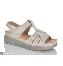 Босоніжки жіночі на літо (8 пар р.37-42) бежевий  "ZORINA"