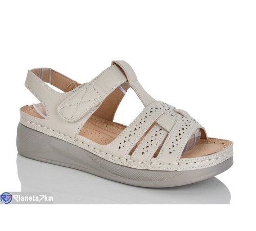 Босоніжки жіночі на літо (8 пар р.37-42) бежевий  "ZORINA"