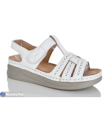 Босоніжки жіночі на літо (8 пар р.37-42) білий  "ZORINA"