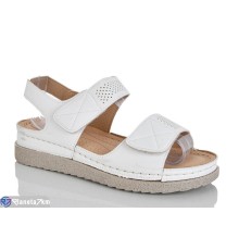 Босоніжки жіночі на літо (8 пар р.37-42) білий  "ZORINA"