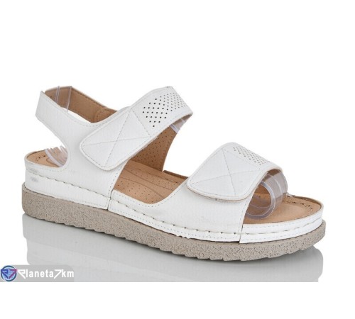 Босоніжки жіночі на літо (8 пар р.37-42) білий  "ZORINA"