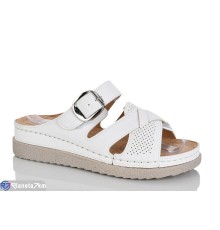 Шлепки жіночі на літо (8 пар р.37-42) білий  "ZORINA"