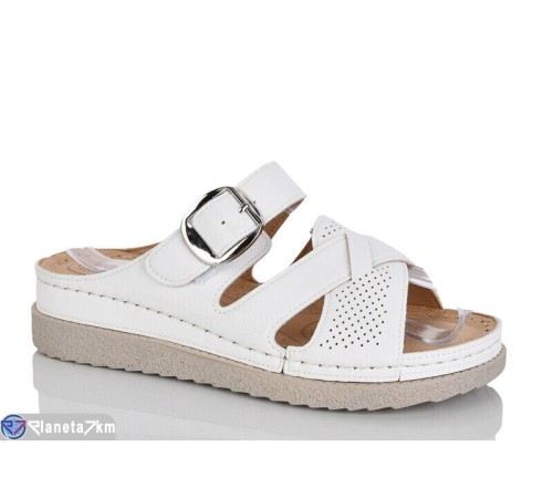 Шлепки жіночі на літо (8 пар р.37-42) білий  "ZORINA"