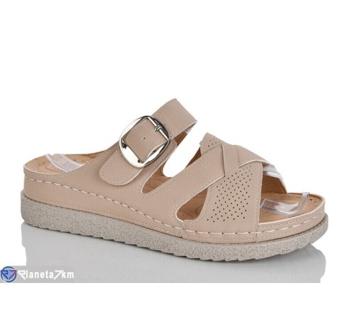 Шлепки жіночі на літо (8 пар р.37-42) бежевий  "ZORINA"