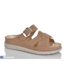 Шлепки жіночі на літо (8 пар р.37-42) коричневий  "ZORINA"