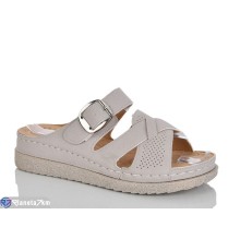 Шлепки жіночі на літо (8 пар р.37-42) сірий  "ZORINA"