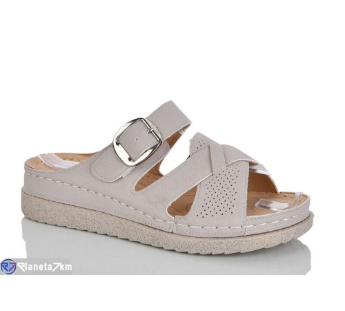 Шлепки жіночі на літо (8 пар р.37-42) сірий  "ZORINA"