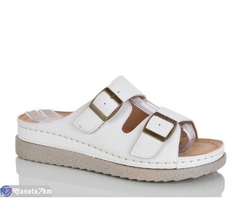 Шлепки жіночі на літо (8 пар р.37-42) білий  "ZORINA"