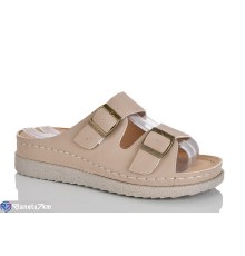 Шлепки жіночі на літо (8 пар р.37-42) бежевий  "ZORINA"