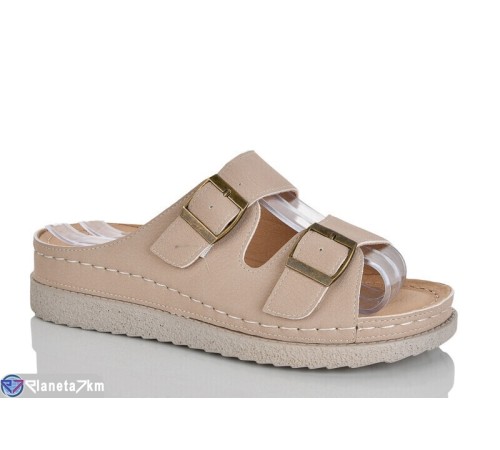 Шлепки жіночі на літо (8 пар р.37-42) бежевий  "ZORINA"