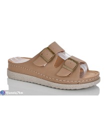 Шлепки жіночі на літо (8 пар р.37-42) коричневий  "ZORINA"