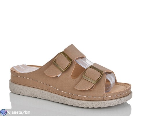 Шлепки жіночі на літо (8 пар р.37-42) коричневий  "ZORINA"