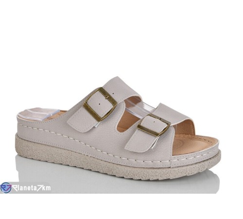 Шлепки жіночі на літо (8 пар р.37-42) сірий  "ZORINA"