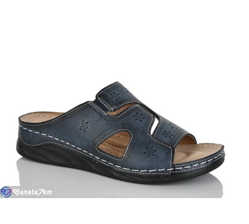 Шлепки жіночі на літо (8 пар р.37-42) синій  "ZORINA"