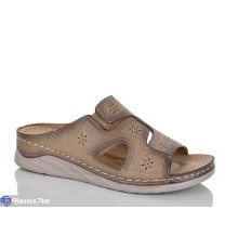 Шлепки жіночі на літо (8 пар р.37-42) коричневий  "ZORINA"