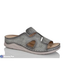 Шлепки жіночі на літо (8 пар р.37-42) сірий  "ZORINA"