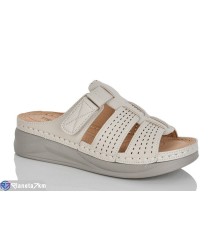 Шлепки жіночі на літо (8 пар р.37-42) бежевий  "ZORINA"