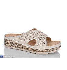 Шлепки жіночі на літо (8 пар р.37-42) бежевий  "ZORINA"