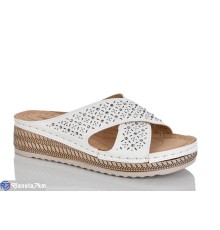 Шлепки жіночі на літо (8 пар р.37-42) білий  "ZORINA"