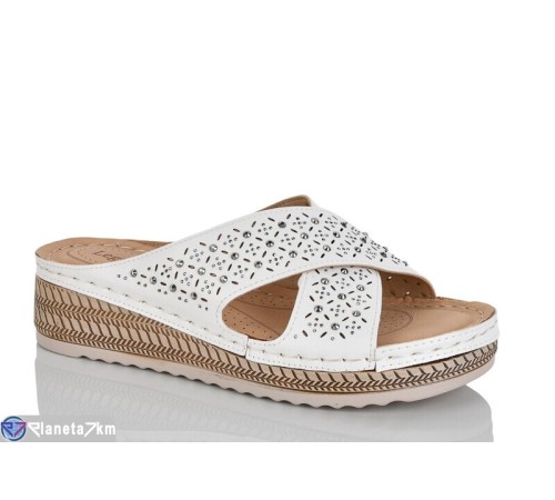 Шлепки жіночі на літо (8 пар р.37-42) білий  "ZORINA"