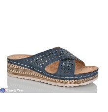 Шлепки жіночі на літо (8 пар р.37-42) синій  "ZORINA"