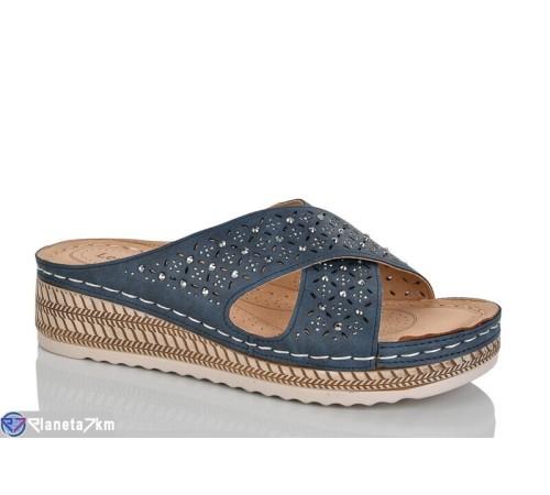 Шлепки жіночі на літо (8 пар р.37-42) синій  "ZORINA"