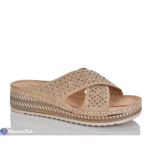 Шлепки жіночі на літо (8 пар р.37-42) коричневий  "ZORINA"