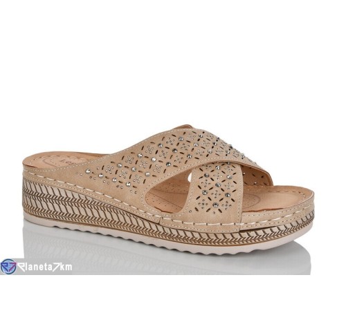 Шлепки жіночі на літо (8 пар р.37-42) коричневий  "ZORINA"