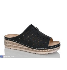 Шлепки жіночі на літо (8 пар р.37-42) чорний  "ZORINA"