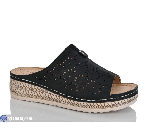 Шлепки жіночі на літо (8 пар р.37-42) чорний  "ZORINA"