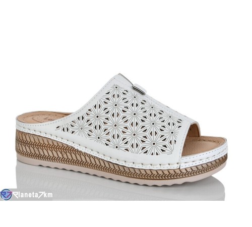 Шлепки жіночі на літо (8 пар р.37-42) білий  "ZORINA"