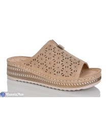 Шлепки жіночі на літо (8 пар р.37-42) коричневий  "ZORINA"