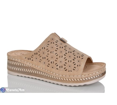 Шлепки жіночі на літо (8 пар р.37-42) коричневий  "ZORINA"