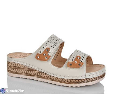 Шлепки жіночі на літо (8 пар р.37-42) бежевий  "ZORINA"