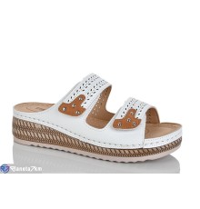 Шлепки жіночі на літо (8 пар р.37-42) білий  "ZORINA"