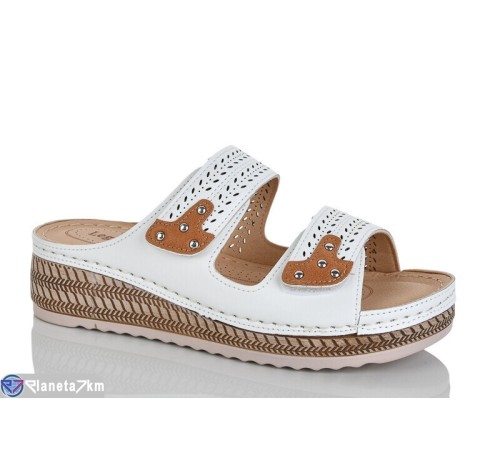 Шлепки жіночі на літо (8 пар р.37-42) білий  "ZORINA"