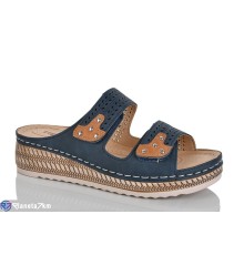 Шлепки жіночі на літо (8 пар р.37-42) синій  "ZORINA"