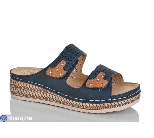 Шлепки жіночі на літо (8 пар р.37-42) синій  "ZORINA"