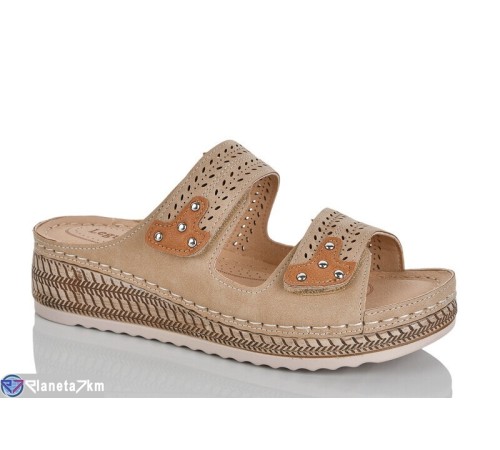 Шлепки жіночі на літо (8 пар р.37-42) коричневий  "ZORINA"