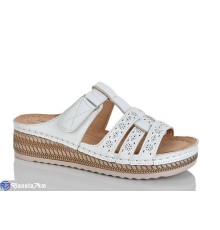 Шлепки жіночі на літо (8 пар р.37-42) білий  "ZORINA"