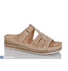 Шлепки жіночі на літо (8 пар р.37-42) коричневий  "ZORINA"