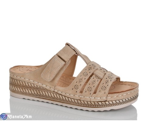 Шлепки жіночі на літо (8 пар р.37-42) коричневий  "ZORINA"