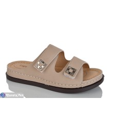 Шлепки жіночі на літо (8 пар р.37-42) бежевий  "ZORINA"