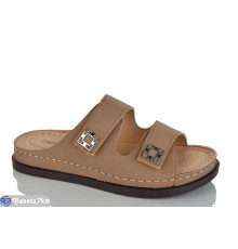 Шлепки жіночі на літо (8 пар р.37-42) коричневий  "ZORINA"